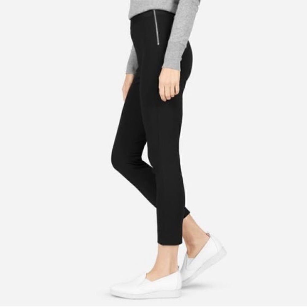 EVERLANE The Stretch Ponte Crop Pant Black 4